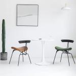 ISO9001 Industrial Style Leather Dining Chairs