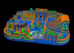 35x35m kids N adults giant indoor inflatable theme park with pop obstacle