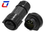 M25 Push Lock Waterproof Male Female Connector 2+20 Pin 14 Gauge Wire Connectors