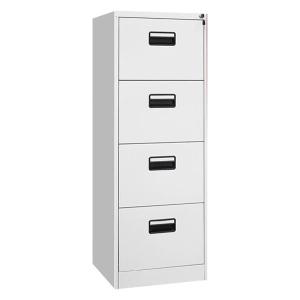 China Recessed Handle Metal Filing Cabinet Lockable Light Grey RAL7035 Color factory