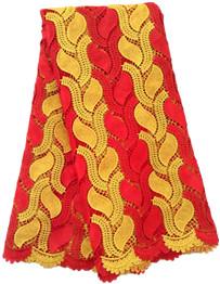 China F50284 Beautiful color latest design cupion african lace fabric for wedding dress factory