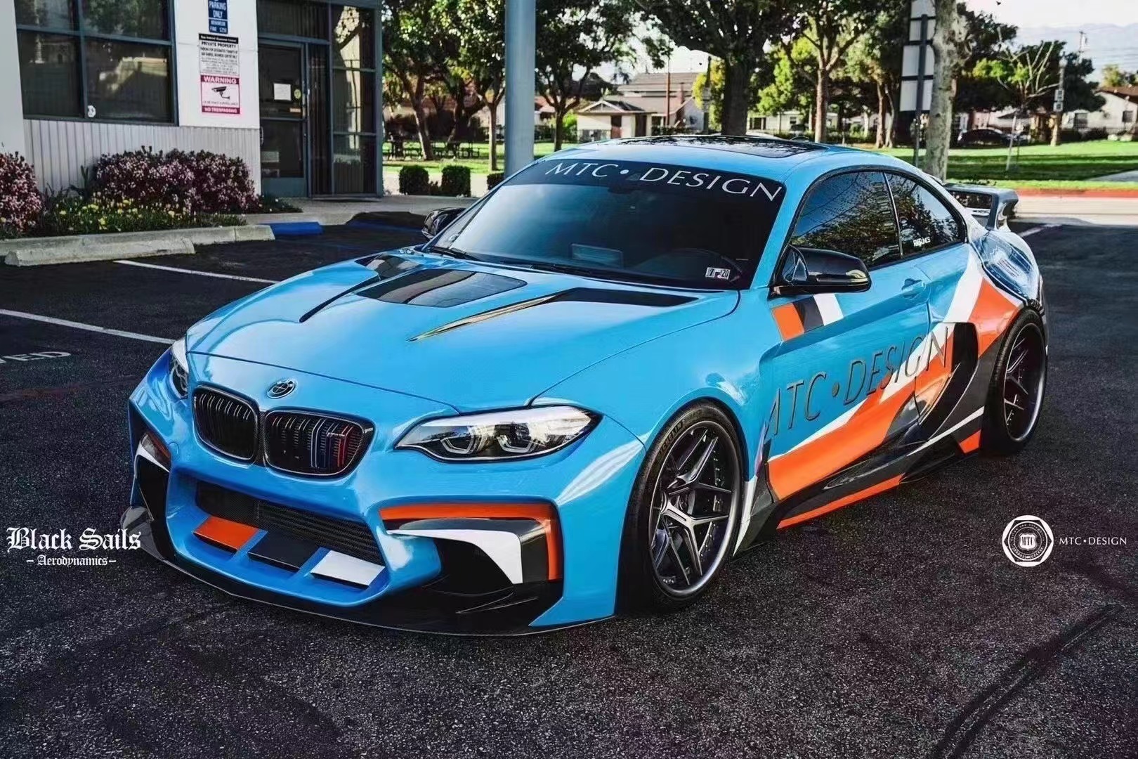 For BMW F22 F87 2 Series M2 Body Kit M2 M235 Upgrade IMP Style Front and Rear Bumper Spoiler Wide Bodyki