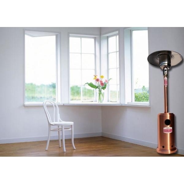 China Outdoor Meeting Mushroom Patio Heater With Round Base Side Mounted Wheels factory