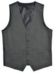 High End Skinny Mens Tailored Vest Dark Grey Waistcoat Business Person