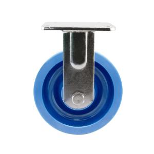 China 6x2 Inch Polyurethane Wheel Rigid Plate PU Heavy Duty Industrial Trolley Wheel Casters factory