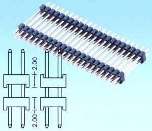 China double Rows Straight Male 2.54mm Breakable Pin Header connector factory