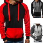 China Manufactur Color Block Heavyweight Cotton Hoodies mens sport sweatshirt