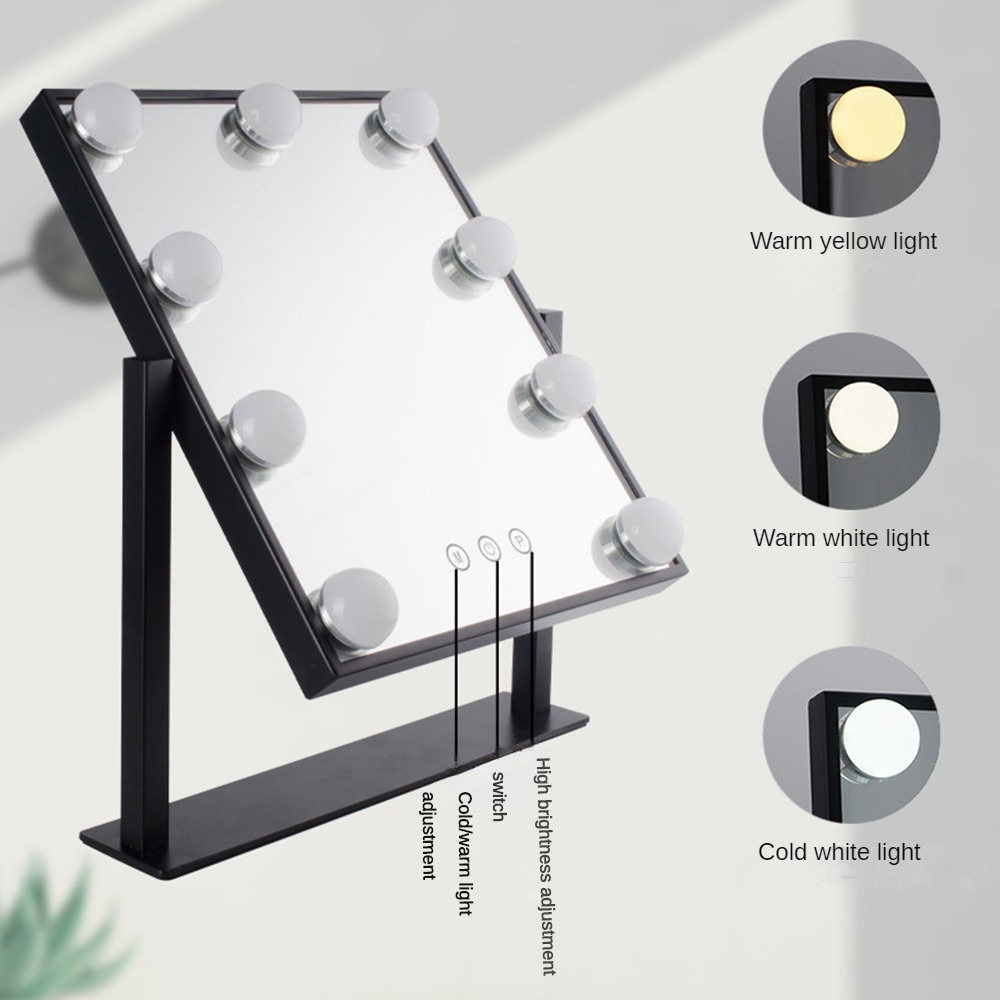 Extra LOGO Yes Top Fashion Light Bulb Led In Chrome Home Decor Makeup Vanity With Hollywood Mirror