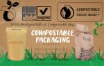 PLA 50 Microns Kraft Paper Biodegradable Coffee Bags