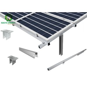 China Aluminum Solar Panel Mounting System Support Structure Ground Mount Screw Solar Off Grid System Rail Clamp factory