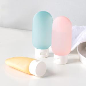 China 60ml Yellow/Pink/Blue cylinder frosted with White Lid for shampoo lotion bottle factory