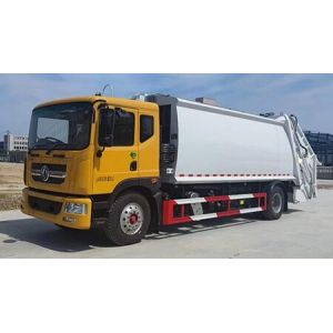 Self-handling compressive bin cleaning vehicle compactor garbage truck