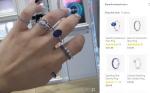 Women's Engagement 925 Sterling Silver Rings 1Carat Moissanite Diamond