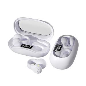 China Sport Meeting Running Headset Bone Conduction Wireless Earphones with LED Display factory