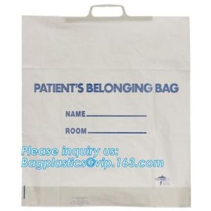 Customized Printing And Size Rigid Snap Handle Bag/Rigid Handle Plastic Bag