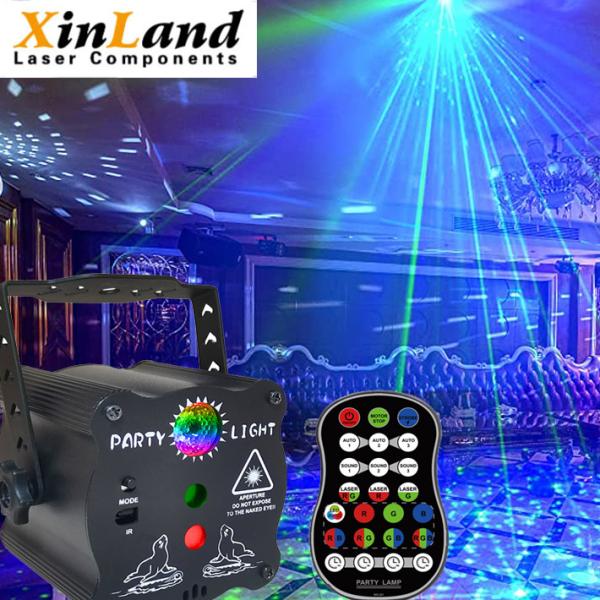 Battery And USB Powered Laser Sound Activated Dj Lights RGB Flash Strobe