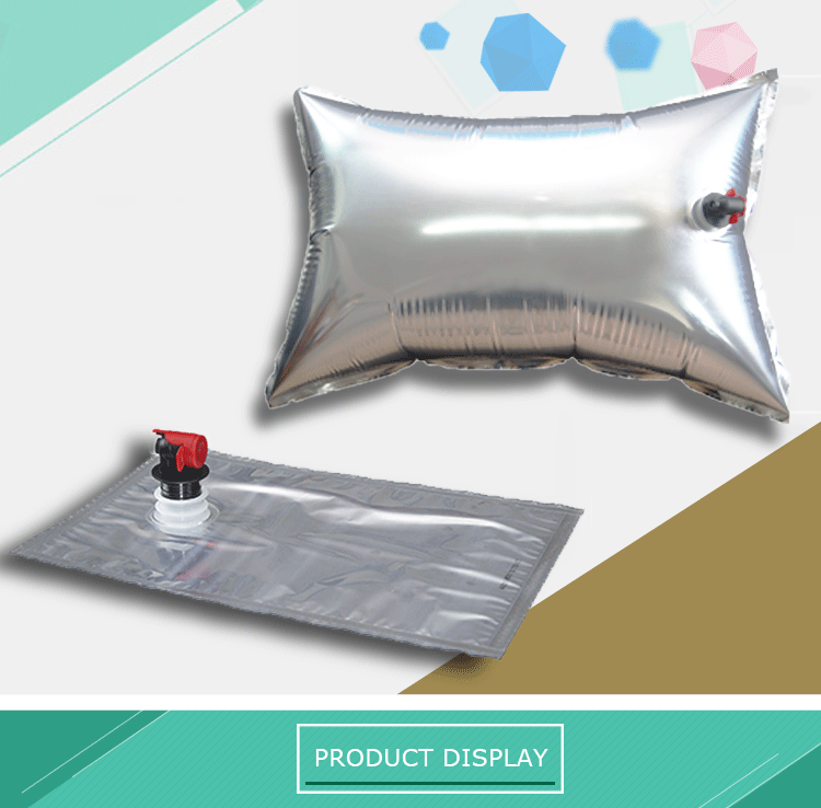 Aluminum foil wholesale spout liquid wine bag in box with  packaging