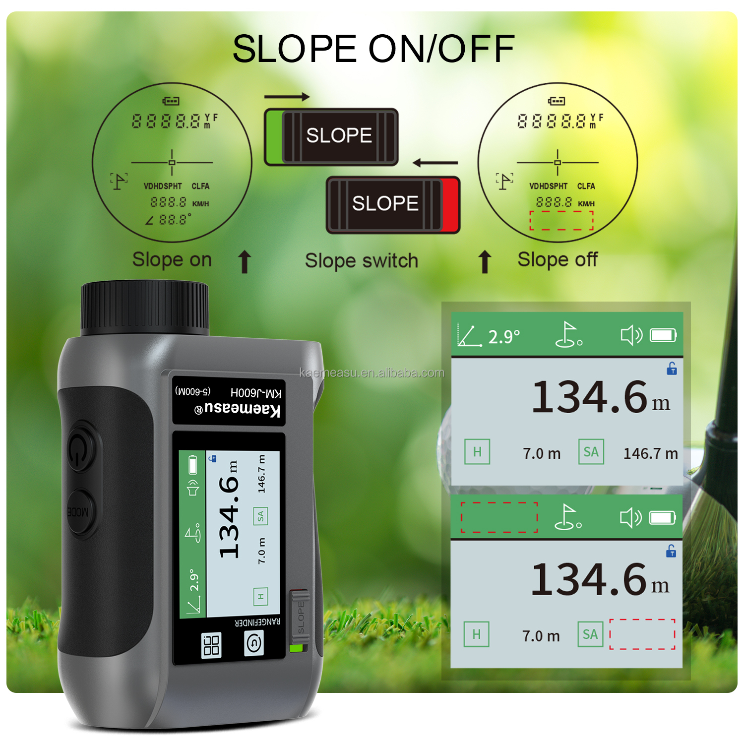 OEM/ODM Intelligent voice Golf laser rangefinders with LCD screen outdoor sport telescope 1200m