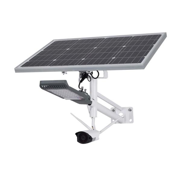 Outdoor Die Casting Aluminum Solar Powered LED Street Lights With CCTV Camera