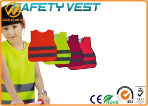 China Reflective Kids High Visibility Vest with Fluorescent Yellow Polyester Material factory