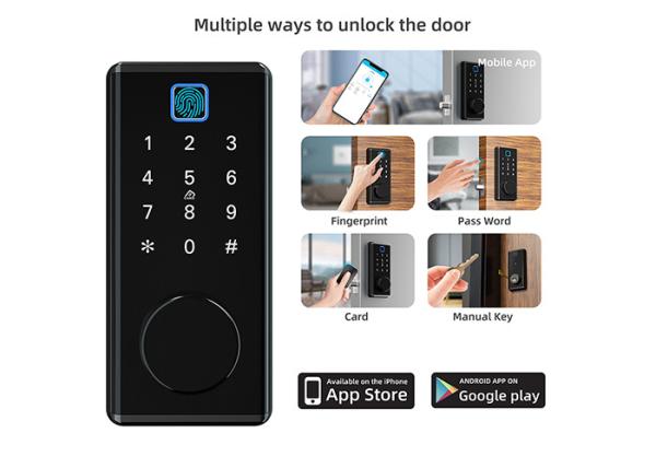 Touch screen single latch American standard digital keypad card smart deadbolt