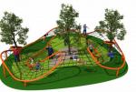 Outdoor Playground Metal Climbing Frame With Stainless Steel Slide