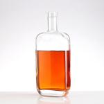 700ml Flat Clear Square Glass Bottle for Spirits Liquor Gin Vodka Whisky Tequila