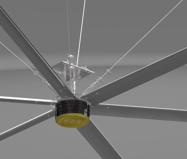 CE Certified 24FT Diameter House Hanging Fan for Air Cooling in Residential and