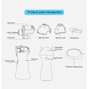 Household Mini Portable Nebulizer Handheld Cough Drug Atomizer Evaporator