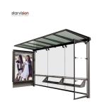 CE Aluminum Smart Bus Shelter / 1185*1750mm advertising Bus Station Shelter