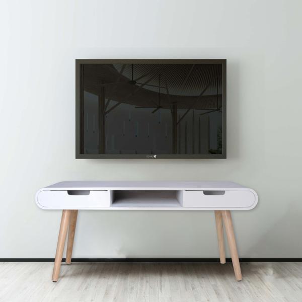 White Two Drawers NC Painting Solid Wood Coffee Tables