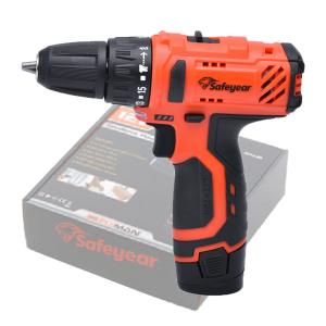 China Safeyear 12v 3Pcs Lightweight Cordless Drill For Small Hands 1300mAh Two Speed Electric Drill factory