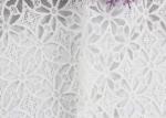 Dubai White Bridal Embroidered Mesh Fabric By The Yard Water Soluble With