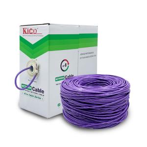 China KICO Network Ethernet Cable CAT6 UTP 305m Lan Cable Indoor Cat6 Internet Cable Factory Manufacturers Purple Color factory