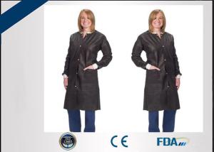 China Latex Free Disposable Lab Coats , Anti Static Non Woven Clean Room Lab Coats factory