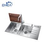 Double Bowl Handmade kitchen Sinks SUS304 stainless steel Kitchen Sinks