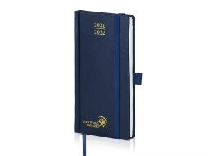 China 4.25'' X 6.75'' Student Weekly Calendar Planner Navy Blue PU Cover factory
