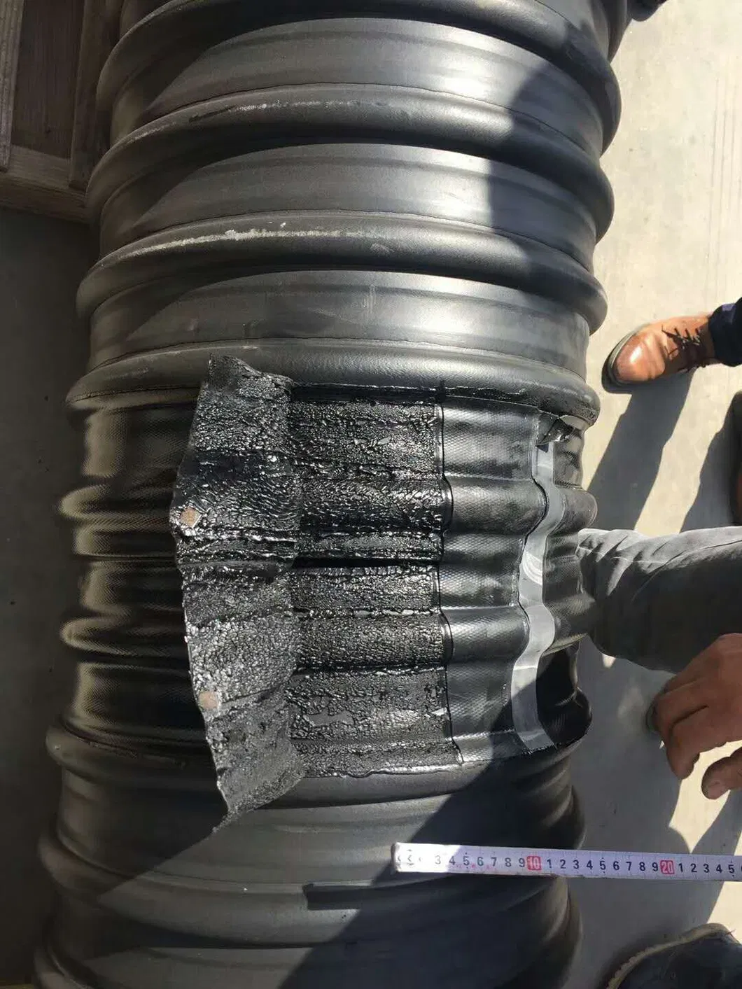 HDPE Corrugated Pipeline Joint Heat Shrink Sleeve Wrapping Sleeve