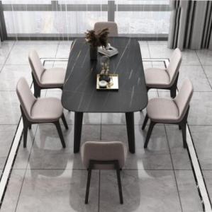 China Nordic Minimalist Wood Dining Table Light Luxury Modern For 6 People factory
