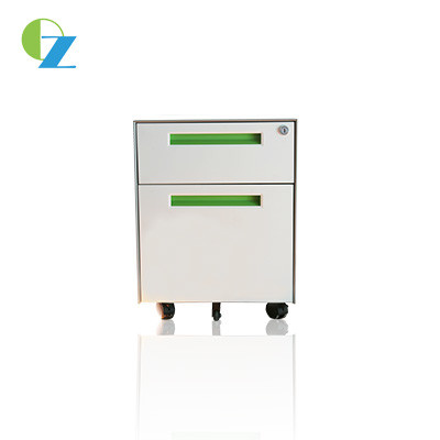 H490*W380*D500mm SPCC 2 Drawer Mobile Pedestal Cabinet Wear Resisting