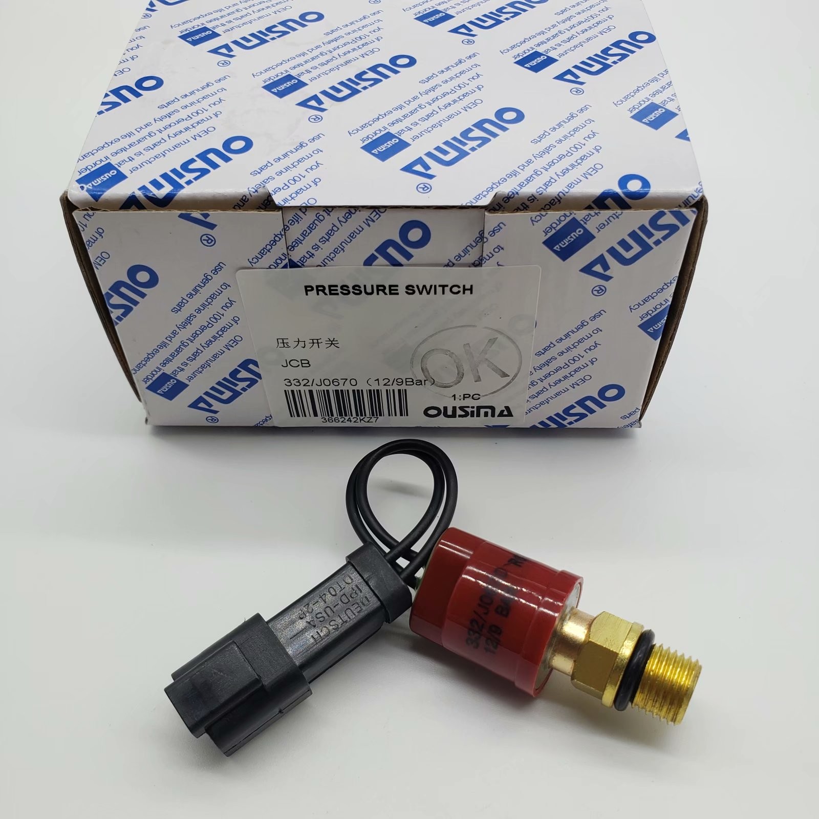 OUSIMA 332 J0671 332/J0671(12/9 Bar) Pressure Switch For JS220 JS200 Excavator