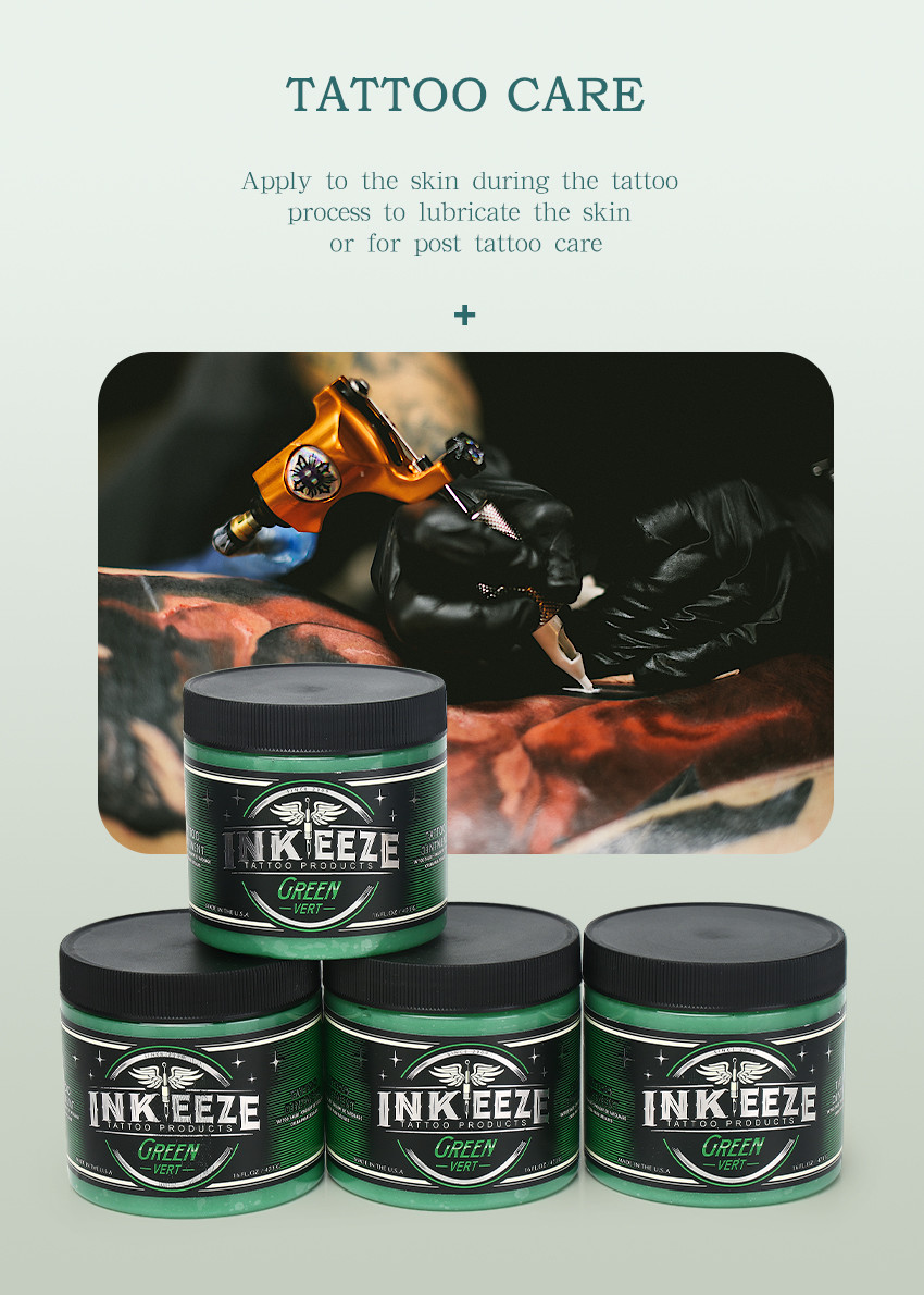 Factory Supply Tattoo Product Inkeeze Green Tattoo Ointment Healing Cream Vitamins A And C