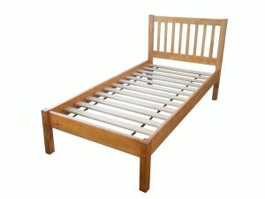 China modern single bed pine wood factory