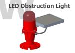 Solar Red Tower Obstruction Light Aircraft Warning Lights On Tower Cranes