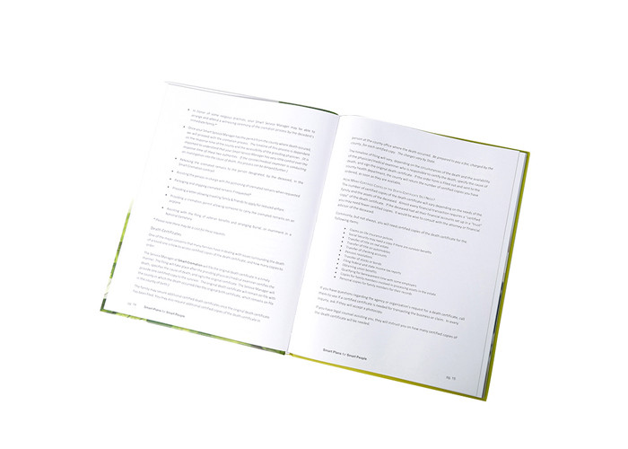 Glossy Lamination Hardcover Book Printing Casebound Binding Thickness 1.5-3mm