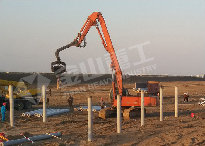 No Damage Vibratory Pile Hammer , CAT320 CAT330 Excavator Mounted Vibratory Hammer