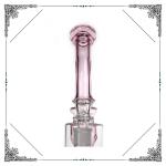 Pink Glass Bubbler Recycler 10 inches Showerhead Perc Bongs Smoking Water Pipe