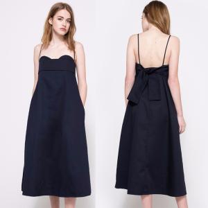 China Best Quality Plus Size Navy Blue Midi Elegant Lady Dress factory