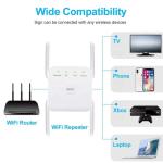 AC 100~240V 2.4G 5G Wireless 1200M Wifi Signal Repeater