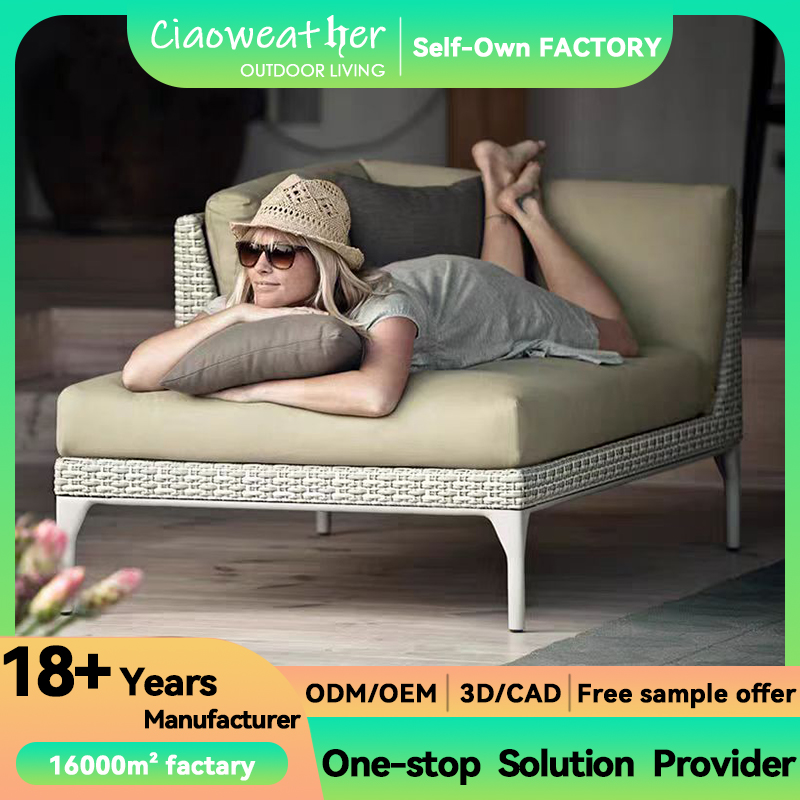 Outdoor Courtyard Furniture Round Shape PE Rattan Patio Pool Garden Sofa Set for Hotel Restaurant Banquet Home Coffee